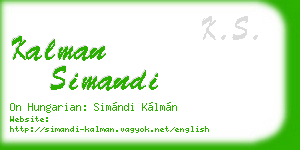 kalman simandi business card
