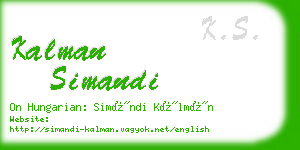 kalman simandi business card